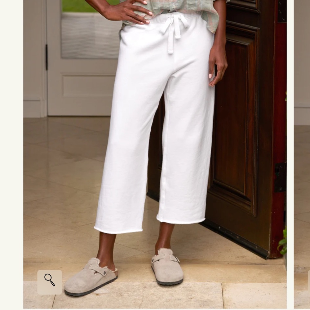 Frank & Eileen white cropped sweatpants